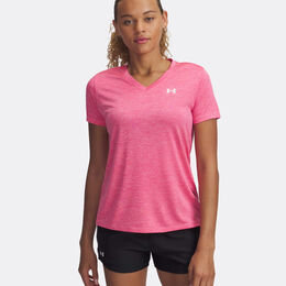 Tech Twist T-Shirt Damen-Pink,Wei&szlig;