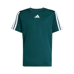 Essentials 3Stripes T-Shirt Jungen-Dunkelgrün,Weiß
