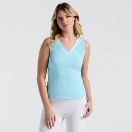 Colorblock Tank-Top Damen-Hellblau