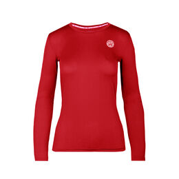 Mina Tech Roundneck Longsleeve M&auml;dchen - dunkelrot, 