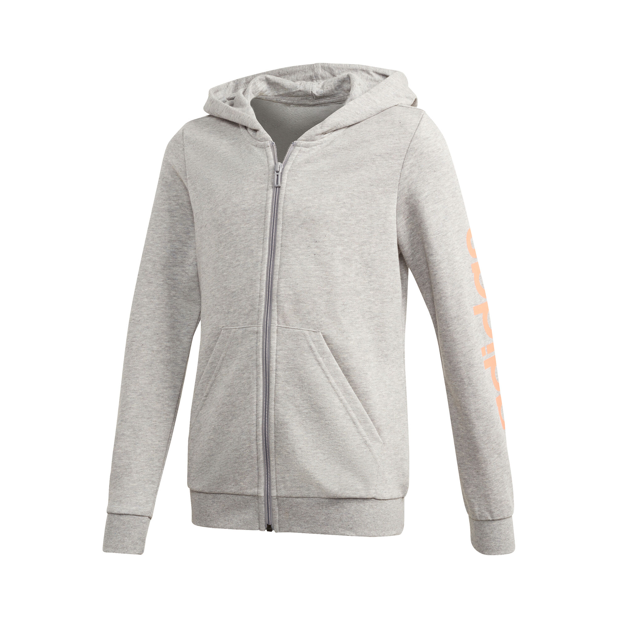 adidas Essentials Linear Sweatjacke Mädchen - Grau, Koralle online kaufen | CenterCourt.de