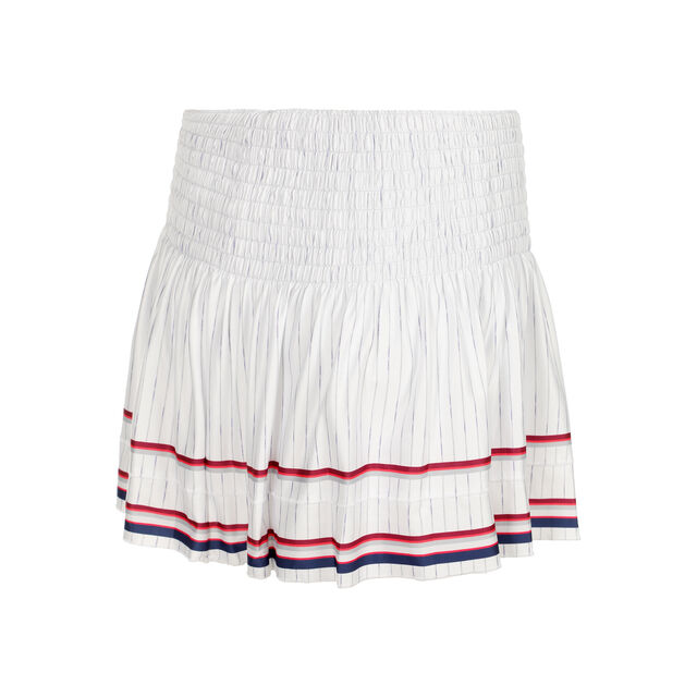 Long Borderline Smocked Skirt