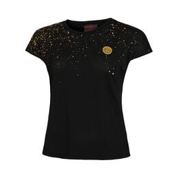 Paris 2024 Junior Capsleeve T-Shirt Mädchen - schwarz, gold