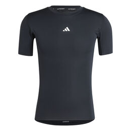 TechFit Compression T-Shirt Herren-Schwarz