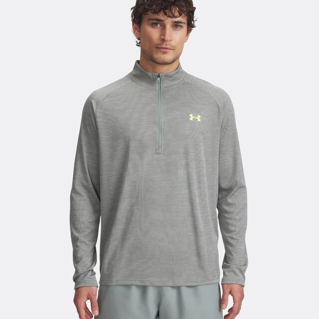 Tech Textured 1/2 Zip-GRY Long-Sleeves