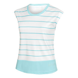 T-Shirt Damen-Weiß,Türkis