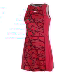 Maddy Printed Kleid Damen-Rot,Schwarz