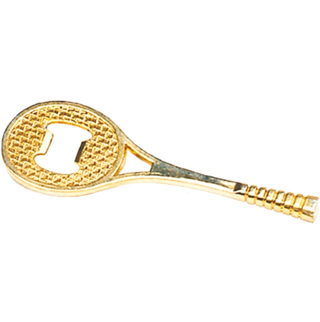 Tennis Flaschen&ouml;ffner aus Messing (vergoldet)