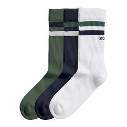 Double Stripe Ankle Crew Sportsocken Herren - dunkelblau, mehrfarbig