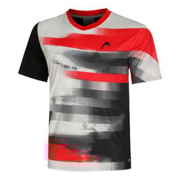 Topspin T-Shirt Herren - rot, schwarz