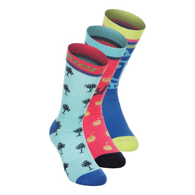 Bold Bro II Crew Printed Move Socks 3 Pack - mixed