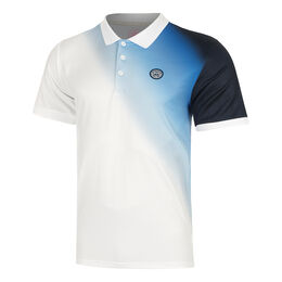 Watercolour Polo Herren-Wei&szlig;,Blau