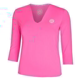 Crew V-Neck Longsleeve Damen-Pink