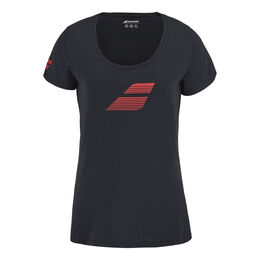 Exercise Flag T-Shirt Damen-Schwarz,Rot