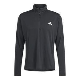Essentials 1/4 Zip Longsleeve Herren-Schwarz