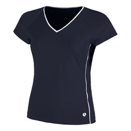 Ace V-Neck T-Shirt Damen - dunkelblau, 