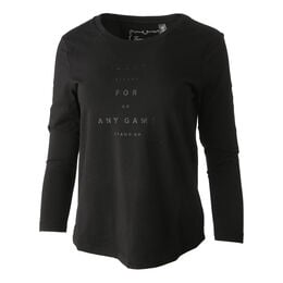 Laura Longsleeve Damen-Schwarz,Silber