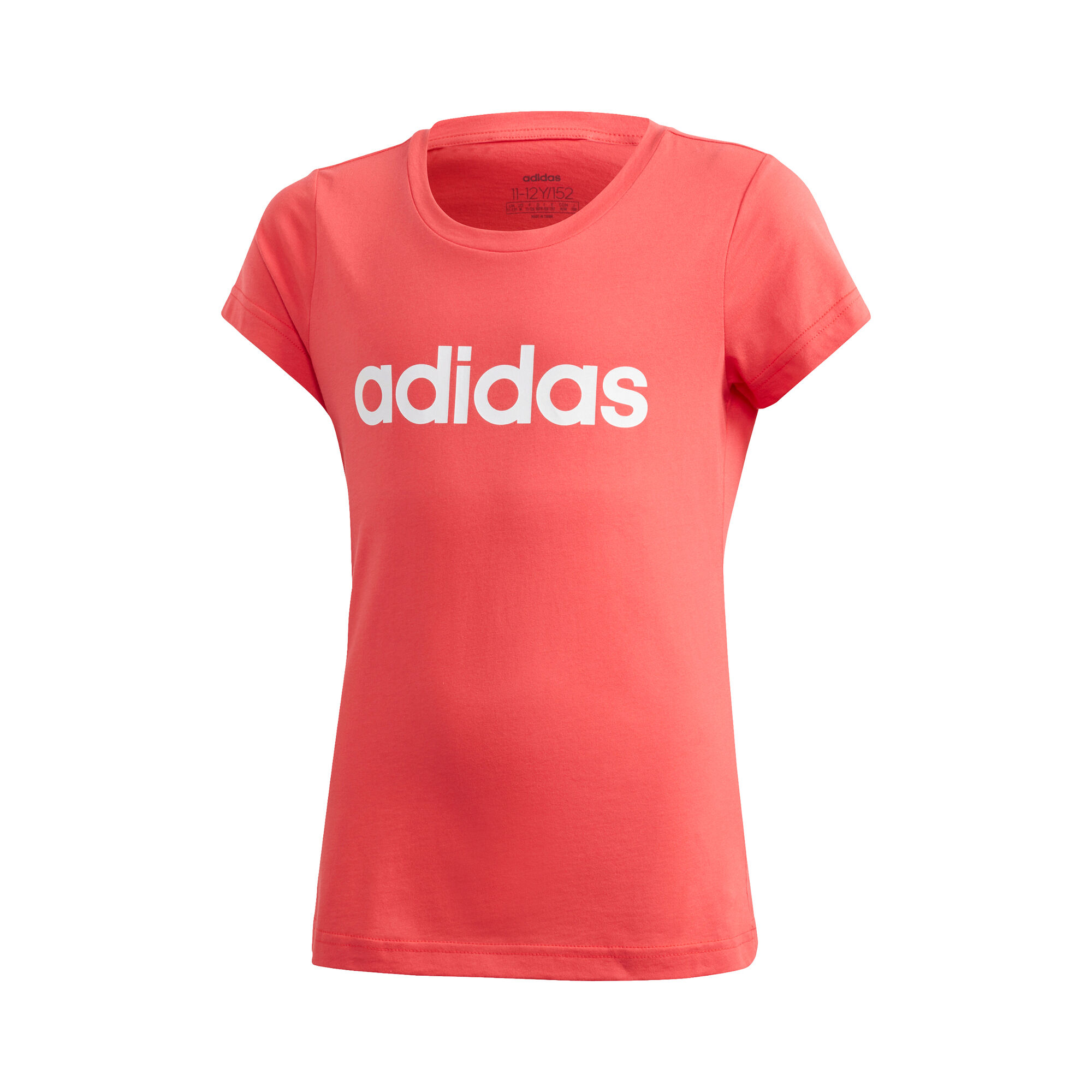 adidas Essentials Linear T-Shirt Mädchen - Pink, Weiß ...