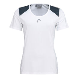 22 Tech T-Shirt Damen - weiß, dunkelblau