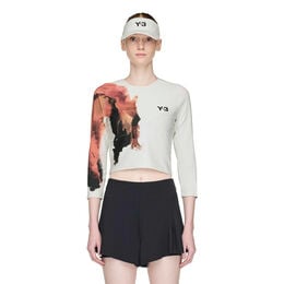 Y-3 Crop Tank-Top Damen - grau, mehrfarbig