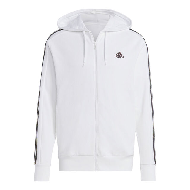 Essentials French Terry 3-Stripes Full-Zip Hoodie