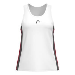 Club 25 Tech Tank-Top Damen-Weiß,Rot