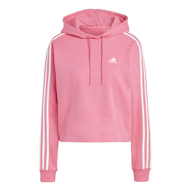 Essentials 3-Stripes French Terry Crop Hoodie