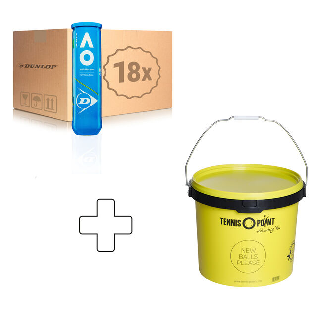 18 x Australian Open 4 PET plus Balleimer rund
