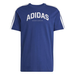 Graphic T-Shirt Herren-Dunkelblau,Weiß