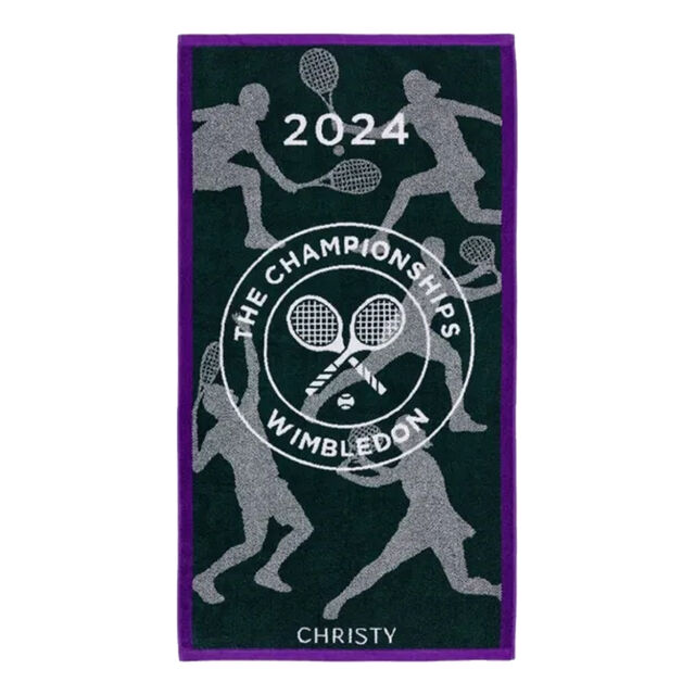 Wimbledon Champ towel 2024 Bath Green-Purple