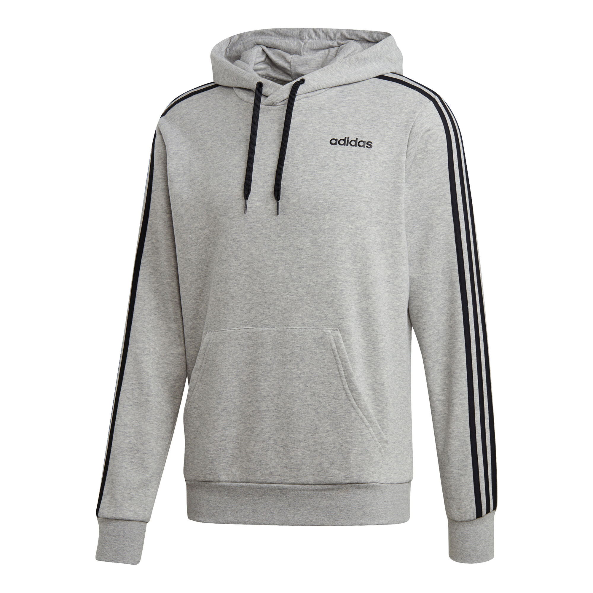 adidas Essentials 3 Stripes French Terry Hoody Herren Hellgrau, Schwarz online kaufen adidas Essentials 3 Stripes French Terry Hoody Herren Hellgrau, Schwarz online kaufen