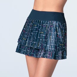 Lovin' Boucle Pleated Rock Damen - dunkelblau, mehrfarbig