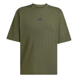 Oversize T-Shirt Herren-dunkelgrün