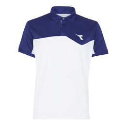 Court Polo Herren-Weiß,Dunkelblau