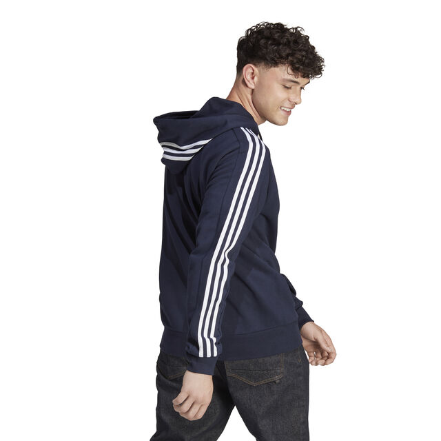 Essentials French Terry 3-Stripes Full-Zip Hoodie