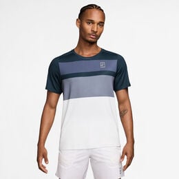 Court Dri-FIT Advantage Print T-Shirt Herren - blau, wei&szlig;