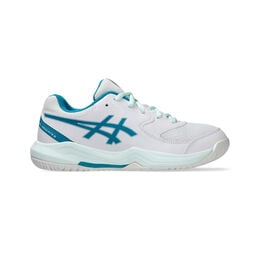 Gel-Dedicate 8 GS Allcourtschuh Kinder - weiß, petrol