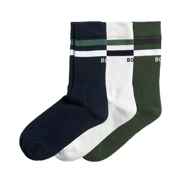 Double Stripe Ankle Crew Sock