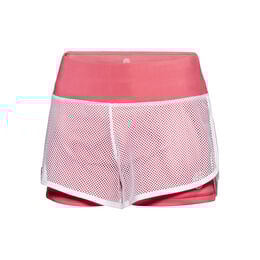 Efia Tech (2in1) Shorts Damen-Koralle,Weiß