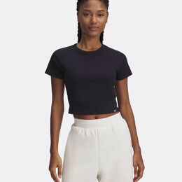 Rival Rib T-Shirt Damen-Schwarz