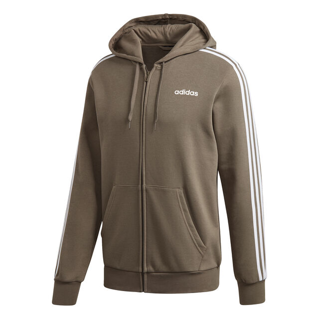 Essentials 3 Stripes Full-Zip Fleece Men