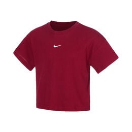 Boxy Essential T-Shirt Mädchen-Rot