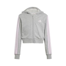 Essentials Crop Sweatjacke Kinder-Grau