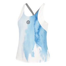 Watercolour Tank-Top Damen-Wei&szlig;,Blau