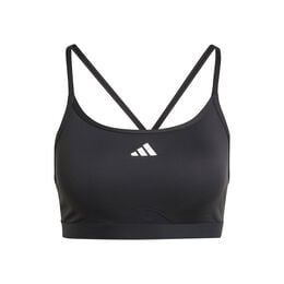 Aeroreact Training 3 Stripes Sport-BH Damen-Schwarz