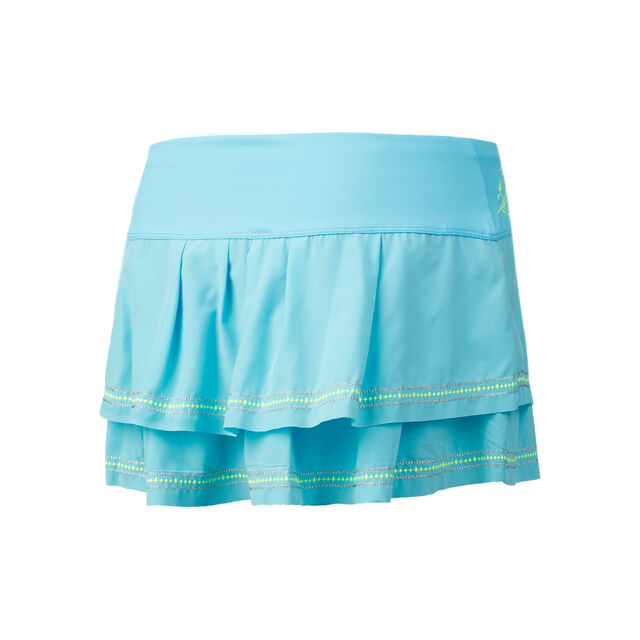 Floral Stitch Pleat Tier Skirt