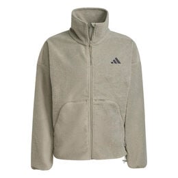 Fleece Full-Zip Trainingsjacke Herren - beige, 