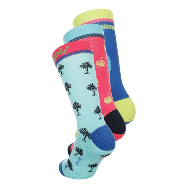 Bold Bro II Crew Printed Move Socks 3 Pack - mixed