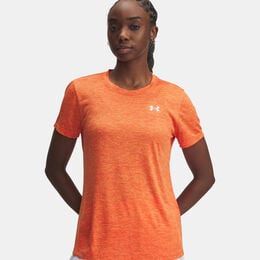 Tech Twist T-Shirt Damen - orange, wei&szlig;