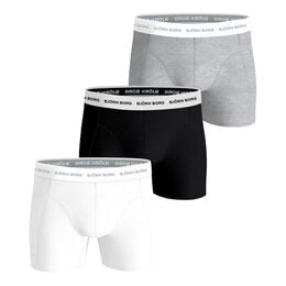 Cotton Stretch Boxer Short 3er Pack Herren - schwarz, mehrfarbig
